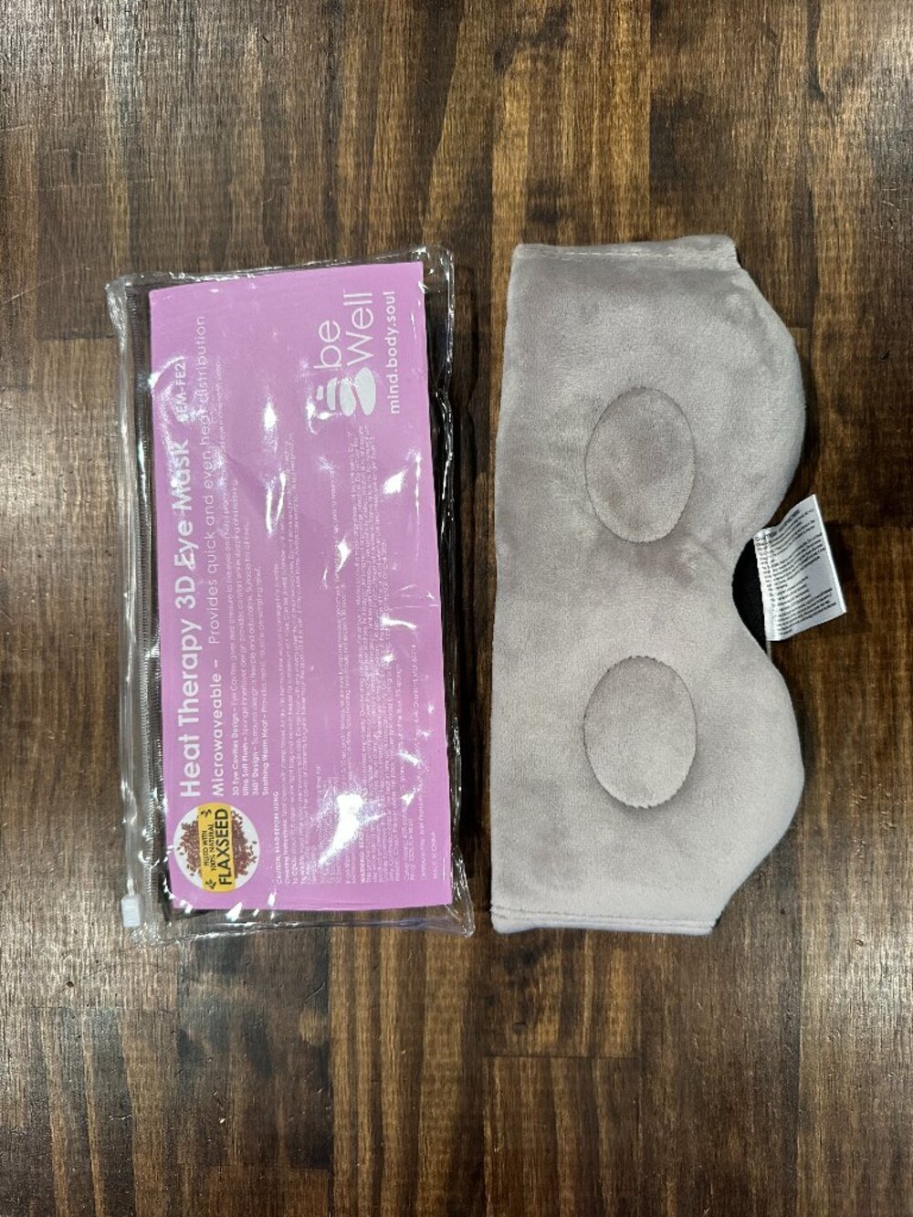 NEW - BeWell Flaxseed Heat Therapy 3D Eye Mask